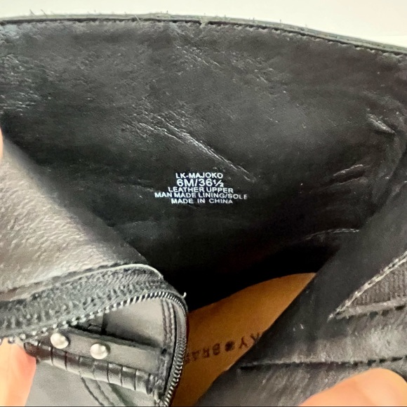 Lucky Brand Majoko Black Leather Harness Boot Heeled Bootie Women’s Size 6 - Picture 10 of 15
